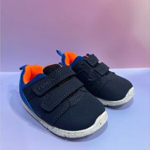 Carter's Navy and Orange Velcro Toddler Sneakers